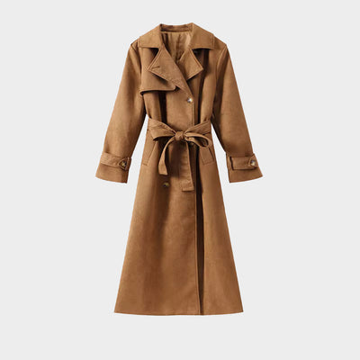 Charme De Vision | Suede Trench Coat Jacket