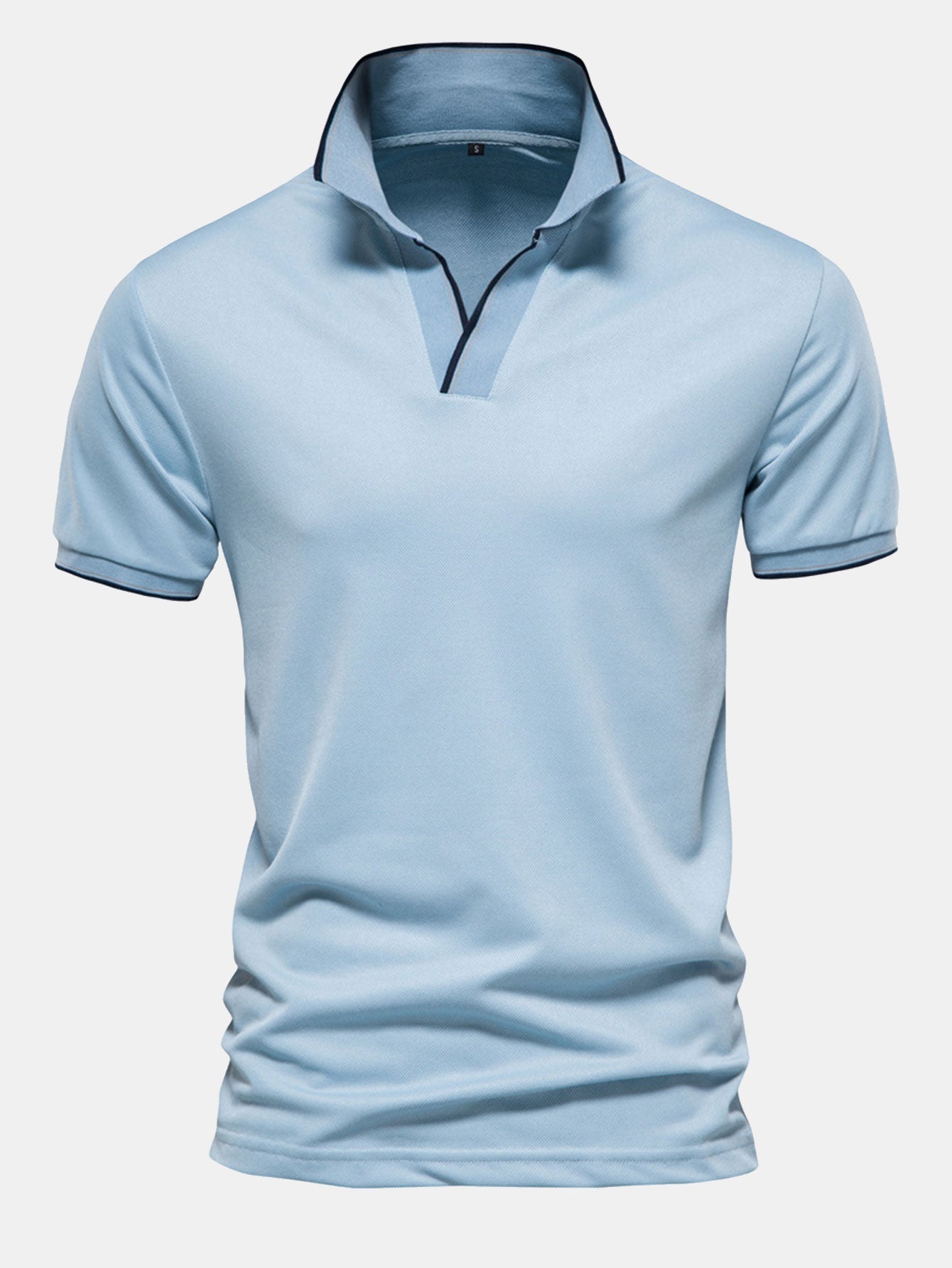 Heren poloshirt met V-hals