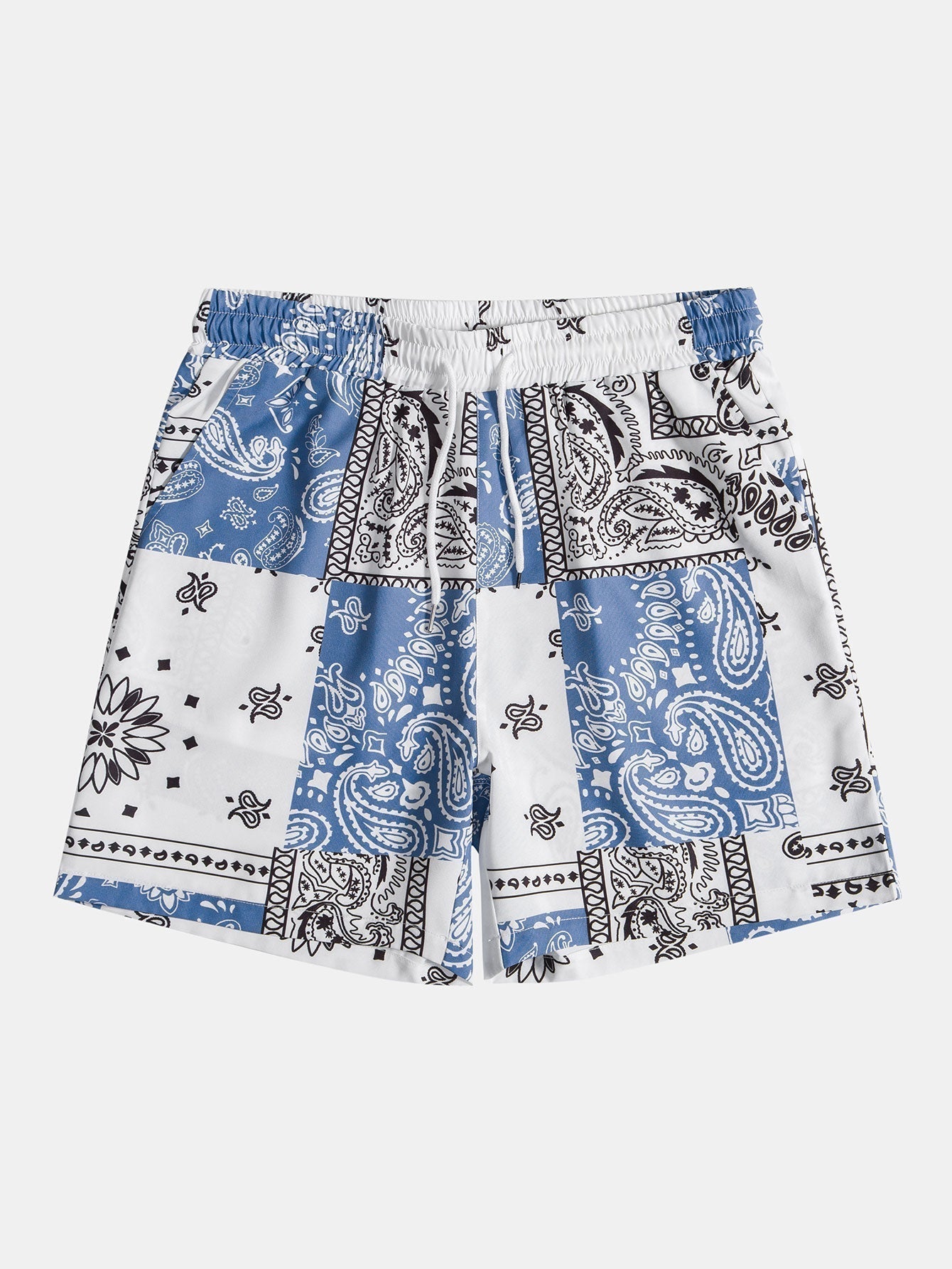 Overhemd en short met paisley-print, knoopsluiting