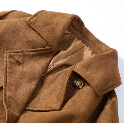 Charme De Vision | Suede Trench Coat Jacket