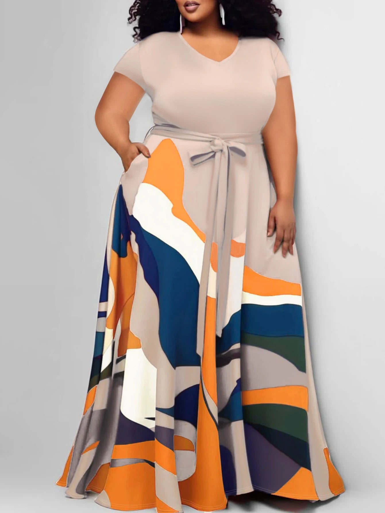 Plus Size Elegante A-lijn Jurk