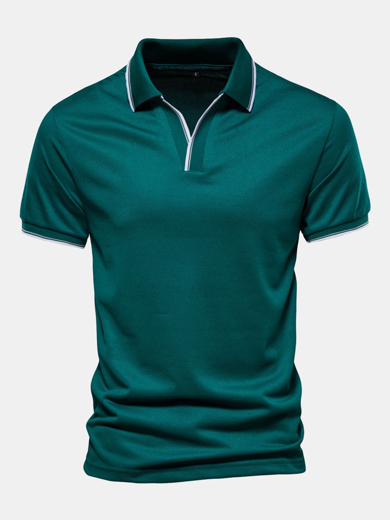 Heren poloshirt met V-hals