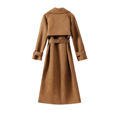 Charme De Vision | Suede Trench Coat Jacket