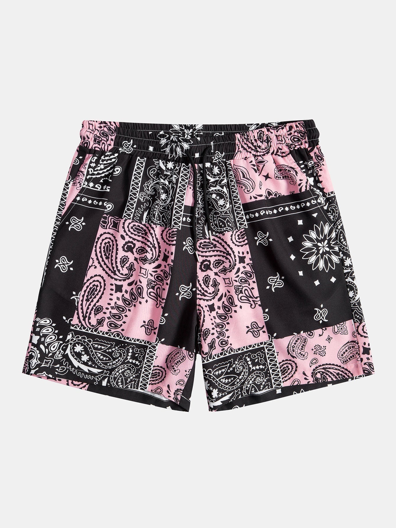 Overhemd en short met paisley-print, knoopsluiting