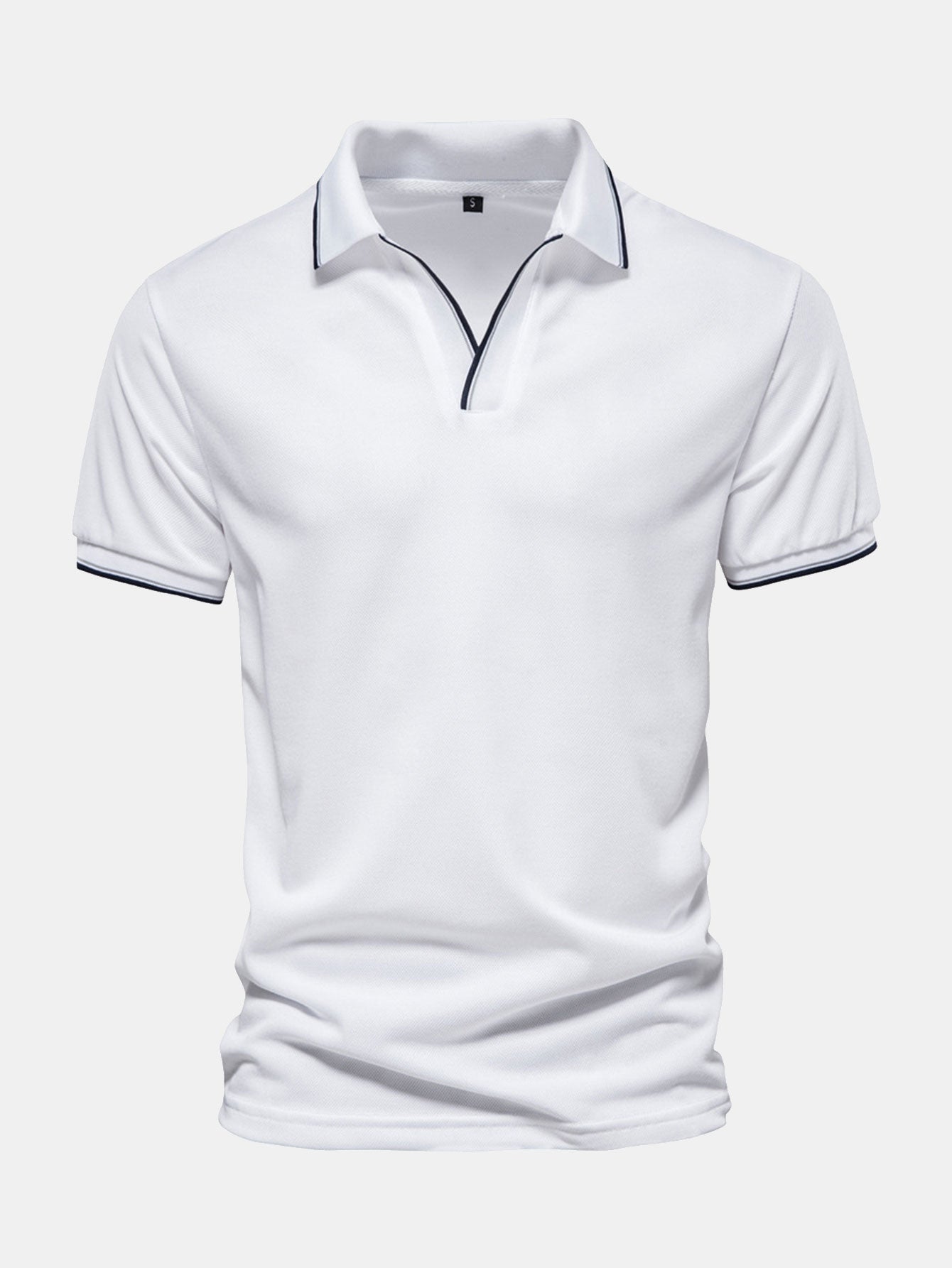 Heren poloshirt met V-hals