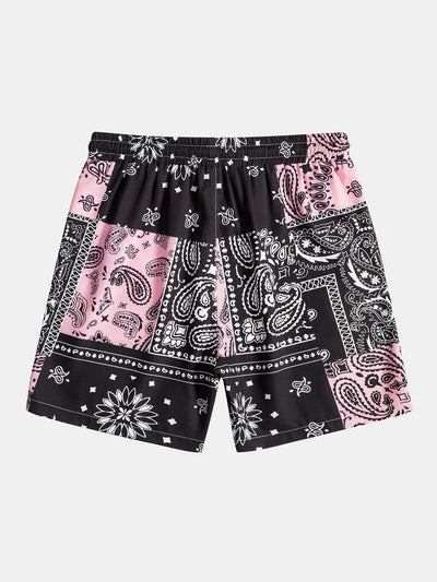 Overhemd en short met paisley-print, knoopsluiting